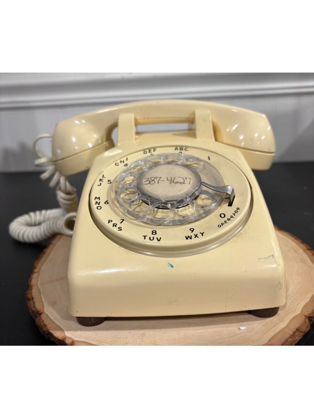Vintage Stromberg Carlson Rotary Dial Phone Beige Retro Landline Telephone